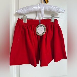 Edgehill Collection Red Velvet Skirt for girls size 6